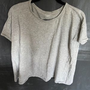 3/$15 GAP womens XS distressed tshirt grey relaxed